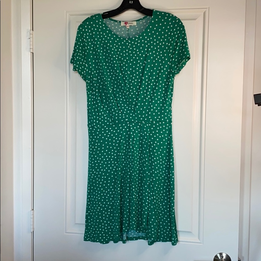 Green mini dress